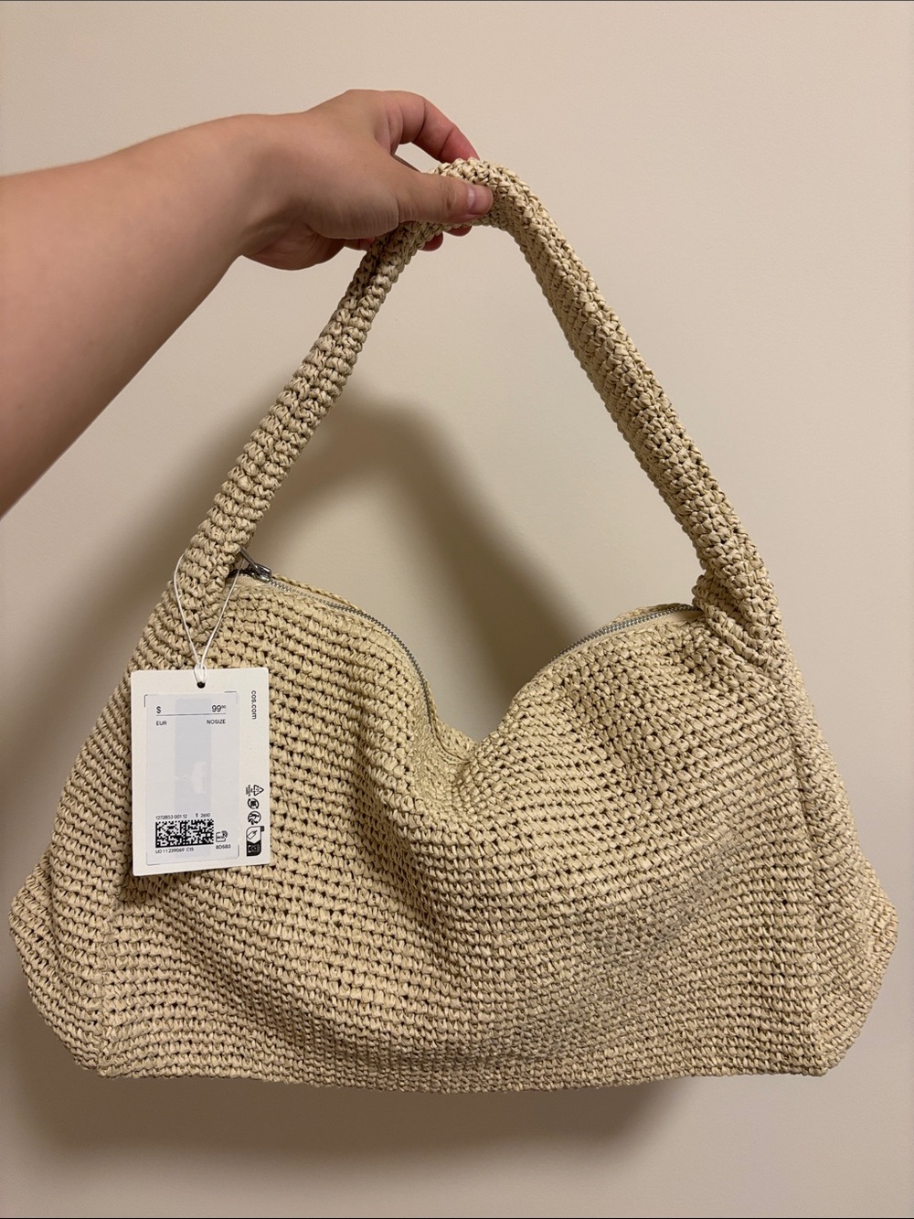 COS Raffia Slouchy Tote - NWT - Picture 4 of 6
